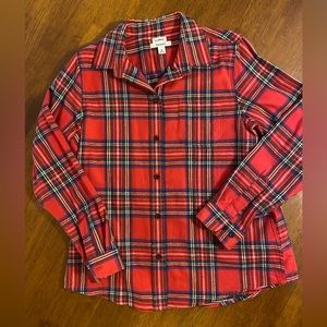 Women’s LLBean relaxed fit flannel -Medium